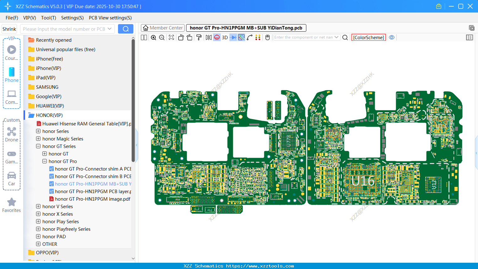 Honor GT Pro-HN1PPGM MB+SUB bitmap